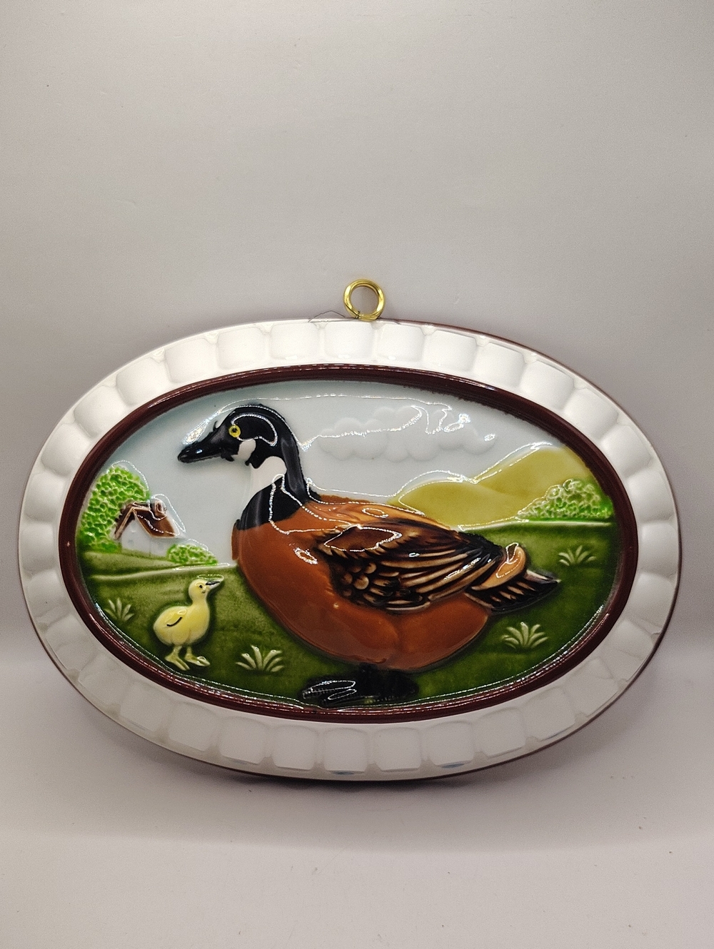Vintage Hand Painted Gailstyn-Sutton Ceramic Duck Mold Wall Hanging